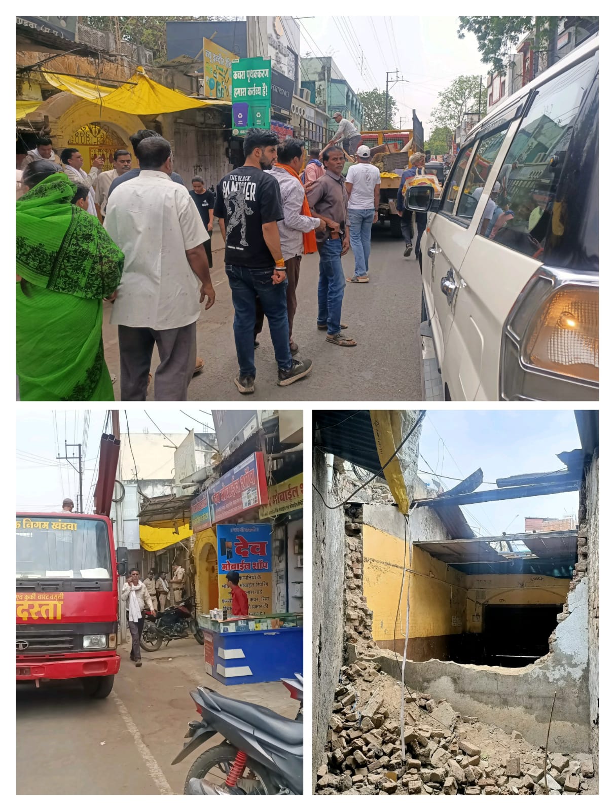 बाबा अंडे वाला की दुकान पर आरोप — पिछली दीवार तोड़कर बंगले की ओर बढ़ाया जा रहा निर्माण